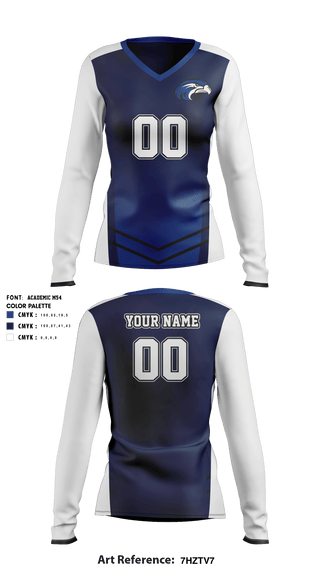 Women's Long Sleeve Vneck Shirt, Shorter University Athletics Volleyball, Women's Volleyball, Teamtime, Team time, sublimation, custom sports apparel, team uniforms, spirit wear, spiritwear, sports uniforms, custom shirts, team store, custom team store, fundraiser sports, apparel fundraiser