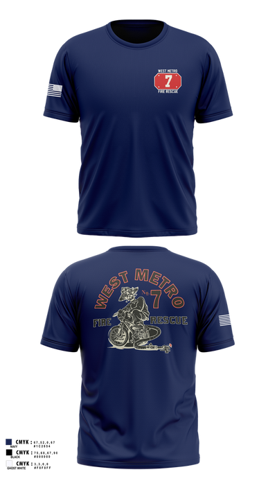 West Metro Fire Station 7 24864665 Short Sleeve Performance Shirt - 101