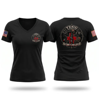 Womens Short Sleeve Vneck Shirt, Nmrtc tccc, EMS/EMT, Teamtime, Team time, sublimation, custom sports apparel, team uniforms, spirit wear, spiritwear, sports uniforms, custom shirts, team store, custom team store, fundraiser sports, apparel fundraiser