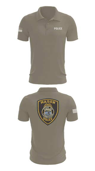 Short Sleeve Performance Polo, Mason PD, Police, Teamtime, Team time, sublimation, custom sports apparel, team uniforms, spirit wear, spiritwear, sports uniforms, custom shirts, team store, custom team store, fundraiser sports, apparel fundraiser