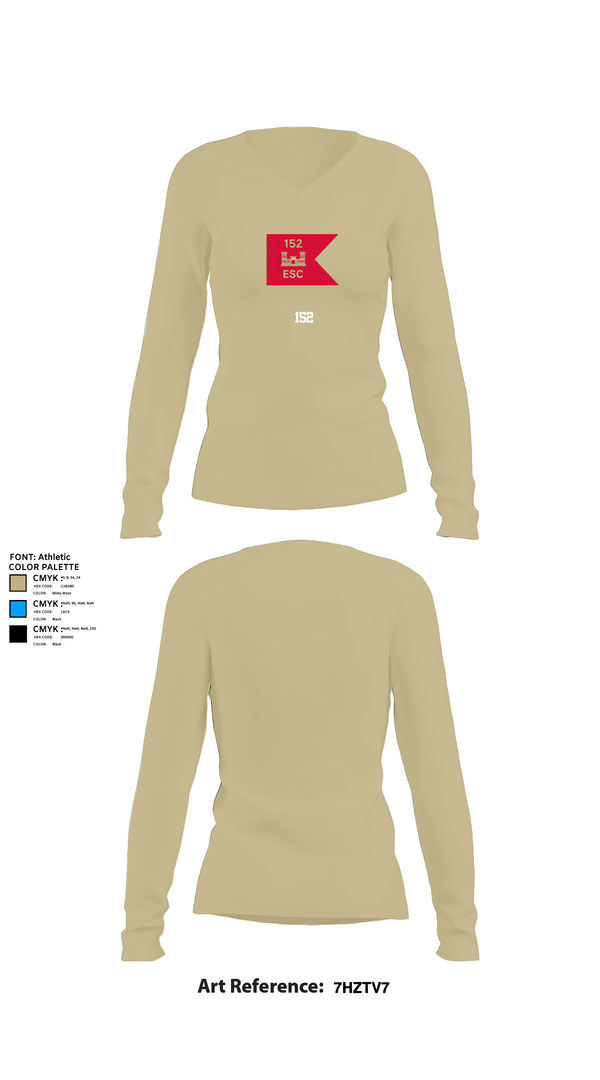 Womens Long Sleeve Vneck Shirt, 152, Army, Teamtime, Team time, sublimation, custom sports apparel, team uniforms, spirit wear, spiritwear, sports uniforms, custom shirts, team store, custom team store, fundraiser sports, apparel fundraiser