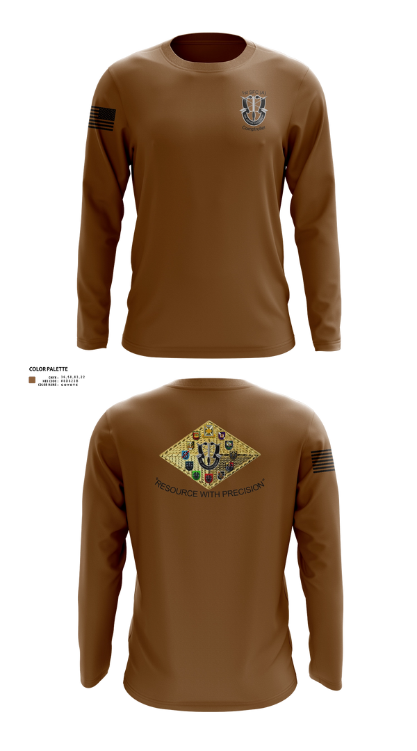 Long Sleeve Performance Shirt, 1SFC Comptroller, Army, Teamtime, Team time, sublimation, custom sports apparel, team uniforms, spirit wear, spiritwear, sports uniforms, custom shirts, team store, custom team store, fundraiser sports, apparel fundraiser