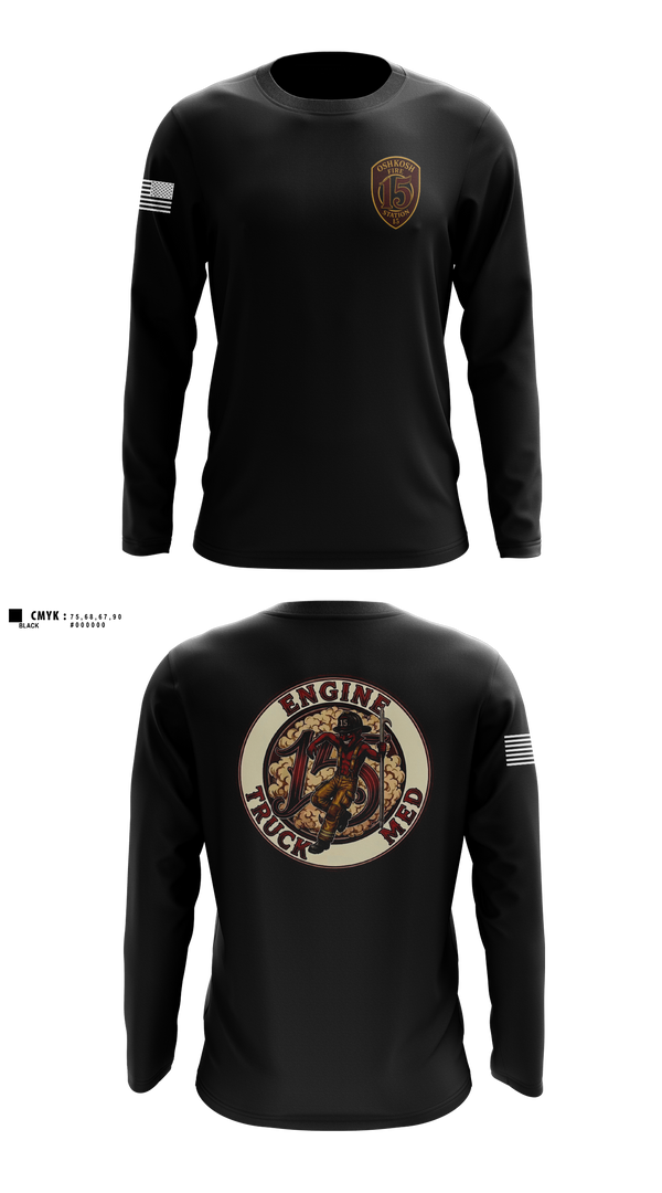 Long Sleeve Performance Shirt, Full House, Fire Department, Teamtime, Team time, sublimation, custom sports apparel, team uniforms, spirit wear, spiritwear, sports uniforms, custom shirts, team store, custom team store, fundraiser sports, apparel fundraiser