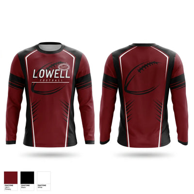 Lowell Red Devils Long Sleeve Performance Shirt 1
