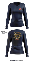 Cy Creek Fire 24 95151432 Women's Long Sleeve V-neck Shirt - 1