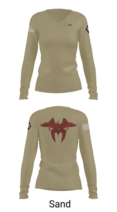 Blackfoot 2nd platoon 36446718 Women's Long Sleeve V-neck Shirt - 97