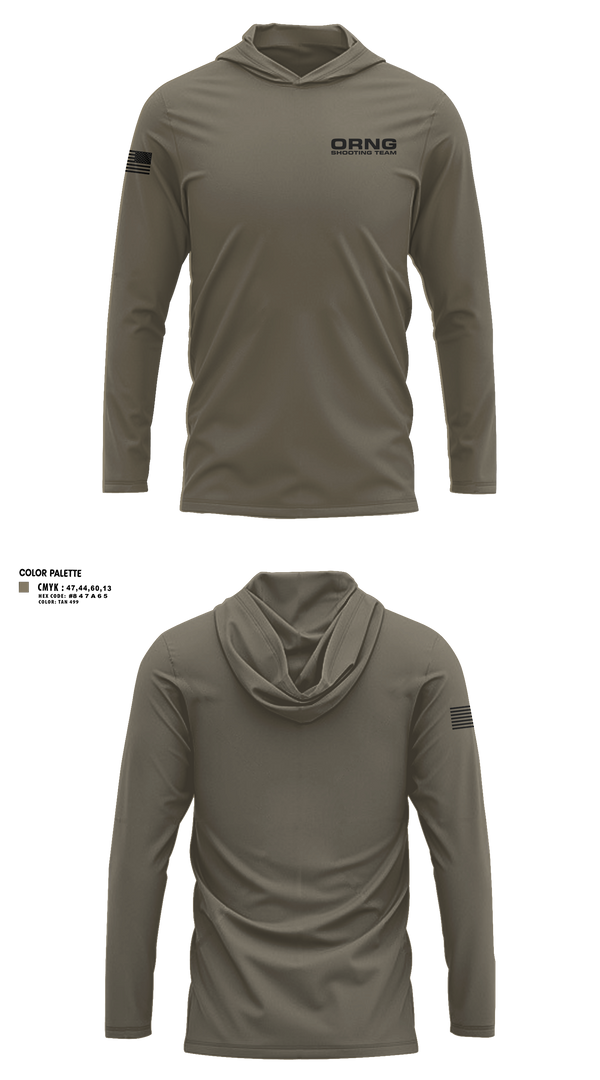 Long Sleeve Performance Shirt with hood, Oregon national guard shooting team, Army, Teamtime, Team time, sublimation, custom sports apparel, team uniforms, spirit wear, spiritwear, sports uniforms, custom shirts, team store, custom team store, fundraiser sports, apparel fundraiser