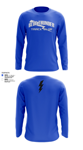 Long Sleeve Performance Shirt, Blue Thunder, Track & Field, Teamtime, Team time, sublimation, custom sports apparel, team uniforms, spirit wear, spiritwear, sports uniforms, custom shirts, team store, custom team store, fundraiser sports, apparel fundraiser