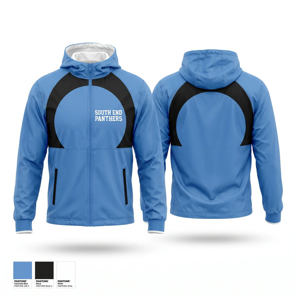 Windbreaker, South End Panthers, Baseball, Teamtime, Team time, sublimation, custom sports apparel, team uniforms, spirit wear, spiritwear, sports uniforms, custom shirts, team store, custom team store, fundraiser sports, apparel fundraiser