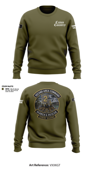 Crew Neck Sweatshirt, Louisiana State Guard, Army, Teamtime, Team time, sublimation, custom sports apparel, team uniforms, spirit wear, spiritwear, sports uniforms, custom shirts, team store, custom team store, fundraiser sports, apparel fundraiser