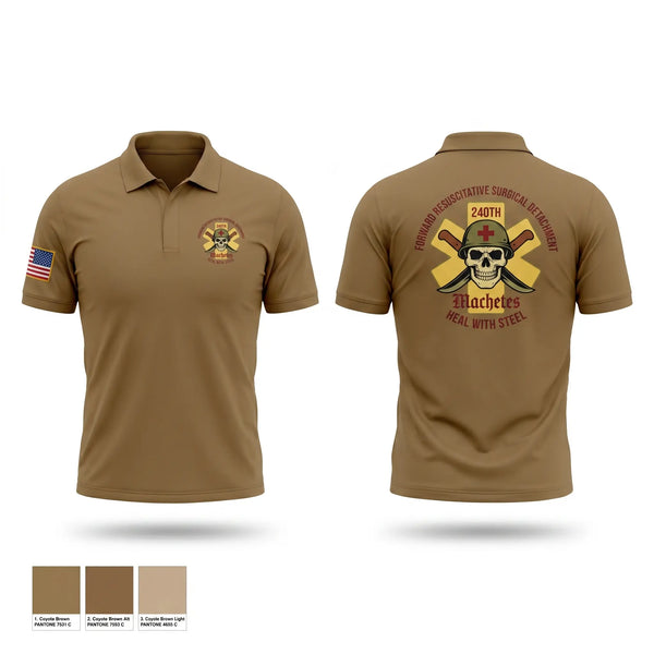 Short Sleeve Performance Polo, 240th FRSD, Army, Teamtime, Team time, sublimation, custom sports apparel, team uniforms, spirit wear, spiritwear, sports uniforms, custom shirts, team store, custom team store, fundraiser sports, apparel fundraiser