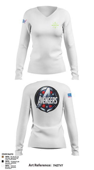 Womens Long Sleeve Vneck Shirt, 16th Ordnance battalion, , Teamtime, Team time, sublimation, custom sports apparel, team uniforms, spirit wear, spiritwear, sports uniforms, custom shirts, team store, custom team store, fundraiser sports, apparel fundraiser