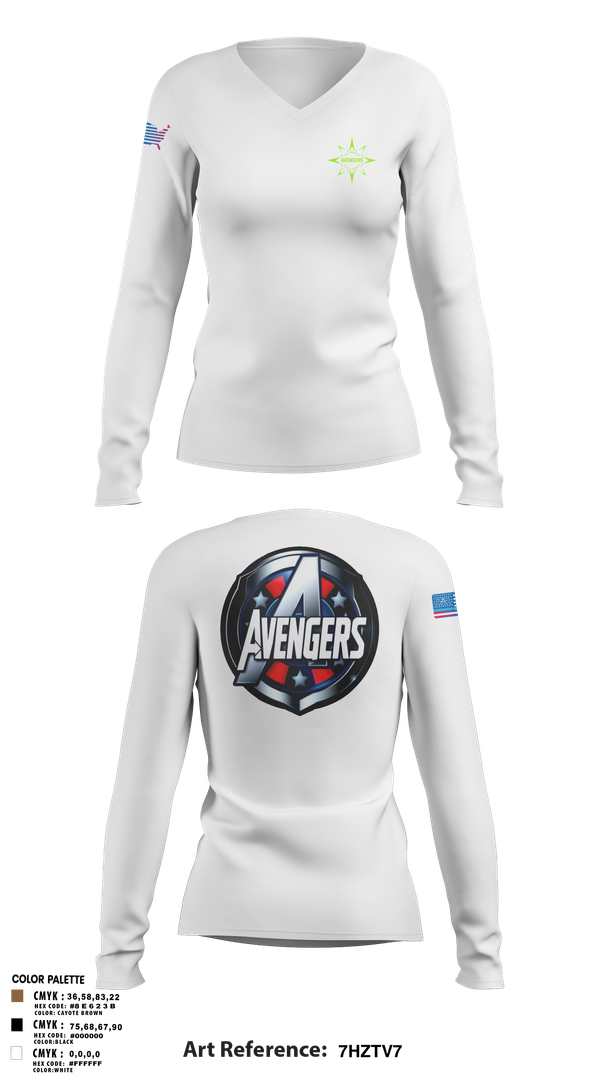Womens Long Sleeve Vneck Shirt, 16th Ordnance battalion, , Teamtime, Team time, sublimation, custom sports apparel, team uniforms, spirit wear, spiritwear, sports uniforms, custom shirts, team store, custom team store, fundraiser sports, apparel fundraiser