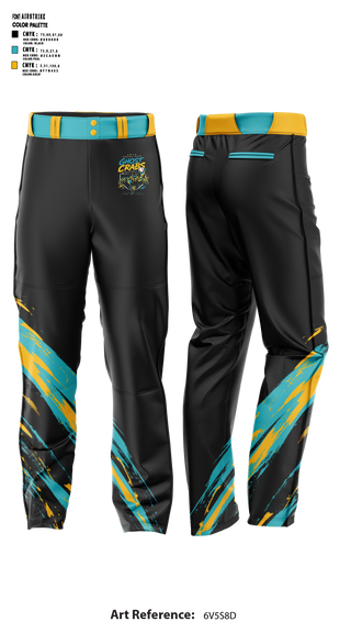 Baseball Pants, Ghost Crabs, Baseball, Teamtime, Team time, sublimation, custom sports apparel, team uniforms, spirit wear, spiritwear, sports uniforms, custom shirts, team store, custom team store, fundraiser sports, apparel fundraiser