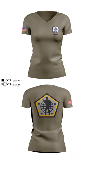Womens Short Sleeve Vneck Shirt, HRC G3, Army, Teamtime, Team time, sublimation, custom sports apparel, team uniforms, spirit wear, spiritwear, sports uniforms, custom shirts, team store, custom team store, fundraiser sports, apparel fundraiser