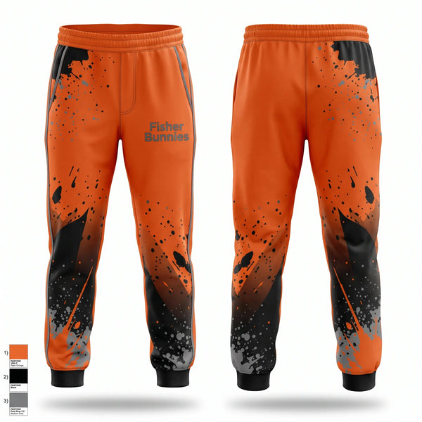 Sweatpants, Fisher Bunnies, Cross Country, Teamtime, Team time, sublimation, custom sports apparel, team uniforms, spirit wear, spiritwear, sports uniforms, custom shirts, team store, custom team store, fundraiser sports, apparel fundraiser