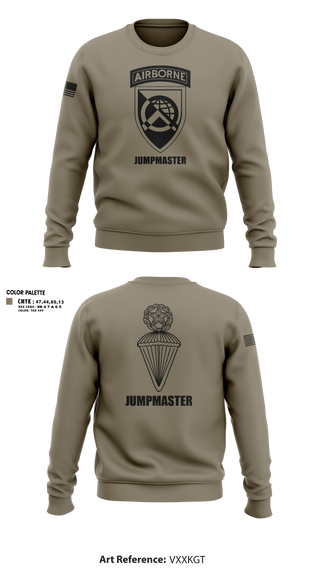 Crew Neck Sweatshirt, 360 CA BDE (Airborne), Army, Teamtime, Team time, sublimation, custom sports apparel, team uniforms, spirit wear, spiritwear, sports uniforms, custom shirts, team store, custom team store, fundraiser sports, apparel fundraiser