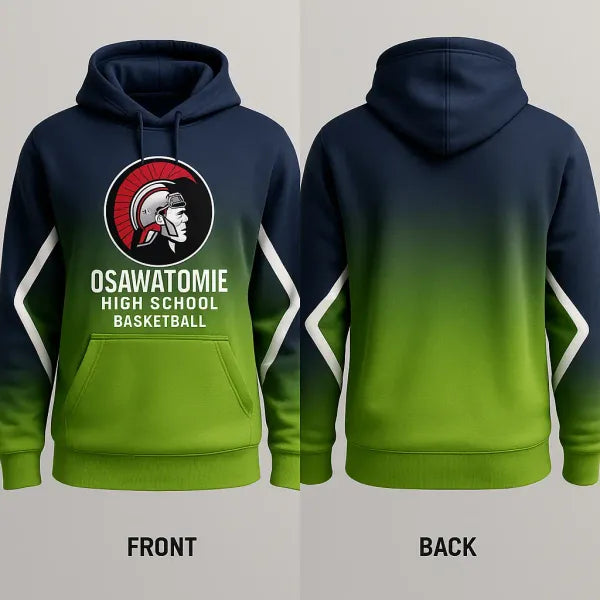 Hoodie, Osawatomie High School Basketball, Women's Basketball, Teamtime, Team time, sublimation, custom sports apparel, team uniforms, spirit wear, spiritwear, sports uniforms, custom shirts, team store, custom team store, fundraiser sports, apparel fundraiser