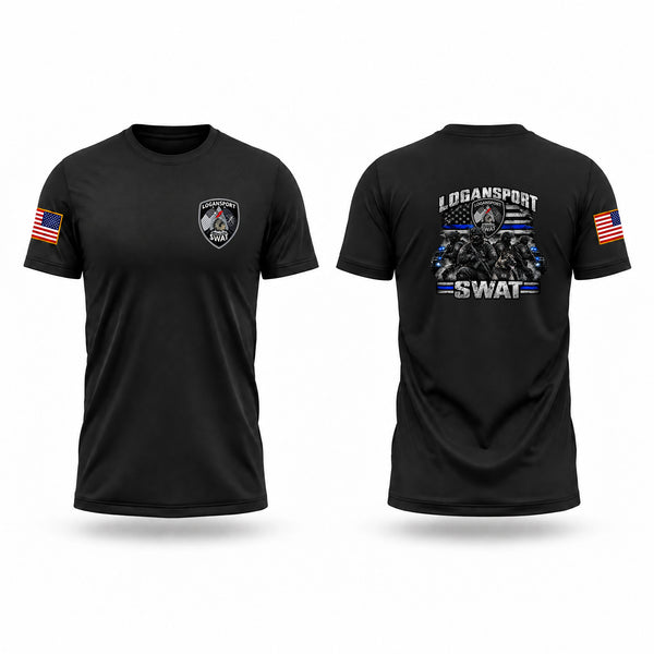 Old School Cotton Feel Shirt, Logansport Swat, Police, Teamtime, Team time, sublimation, custom sports apparel, team uniforms, spirit wear, spiritwear, sports uniforms, custom shirts, team store, custom team store, fundraiser sports, apparel fundraiser