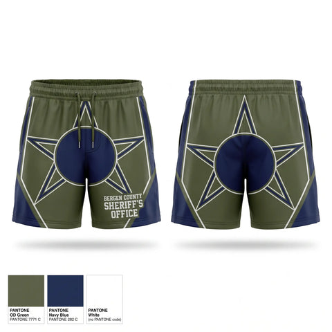 Athletic Shorts With Pockets, Bergen County Sheriffs Office, Police, Teamtime, Team time, sublimation, custom sports apparel, team uniforms, spirit wear, spiritwear, sports uniforms, custom shirts, team store, custom team store, fundraiser sports, apparel fundraiser