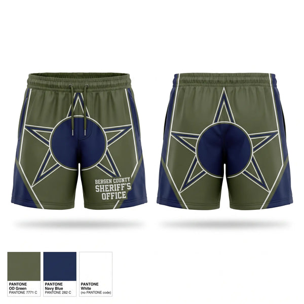 Athletic Shorts With Pockets, Bergen County Sheriffs Office, Police, Teamtime, Team time, sublimation, custom sports apparel, team uniforms, spirit wear, spiritwear, sports uniforms, custom shirts, team store, custom team store, fundraiser sports, apparel fundraiser