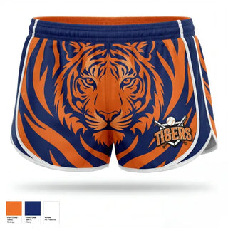 Womens Shorts, Malone Tigers, Baseball, Teamtime, Team time, sublimation, custom sports apparel, team uniforms, spirit wear, spiritwear, sports uniforms, custom shirts, team store, custom team store, fundraiser sports, apparel fundraiser