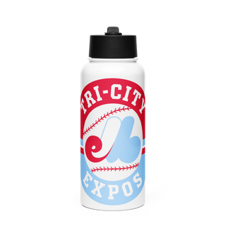 Tri-City Expos Stainless Steel Water Bottle with a Straw Lid