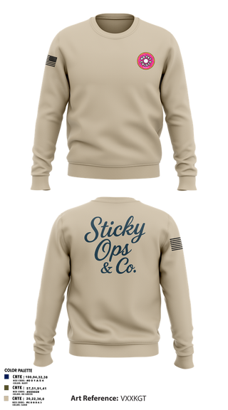 Crew Neck Sweatshirt, STICKY OPS & CO., , Teamtime, Team time, sublimation, custom sports apparel, team uniforms, spirit wear, spiritwear, sports uniforms, custom shirts, team store, custom team store, fundraiser sports, apparel fundraiser