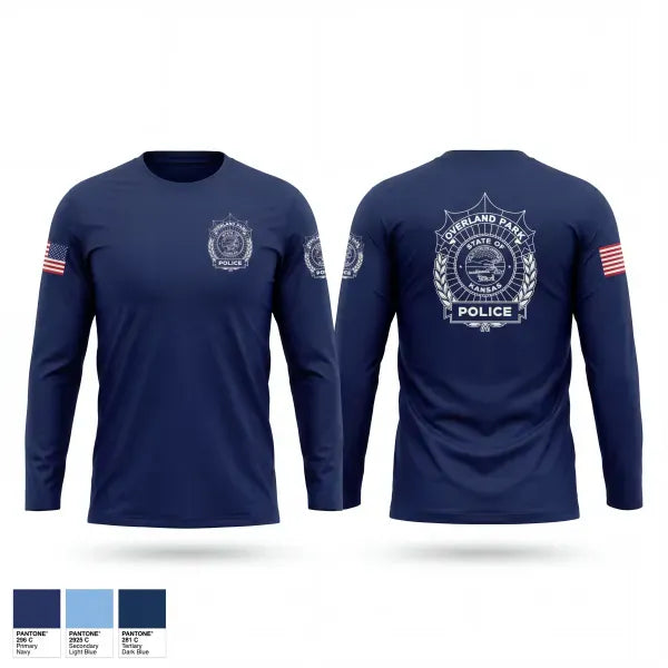 Long Sleeve Performance Shirt, Overland Park Police, Police, Teamtime, Team time, sublimation, custom sports apparel, team uniforms, spirit wear, spiritwear, sports uniforms, custom shirts, team store, custom team store, fundraiser sports, apparel fundraiser