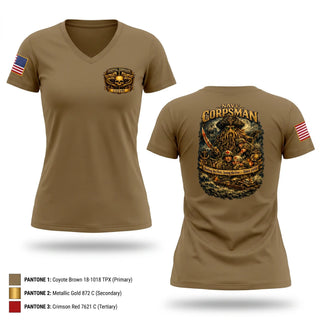 Womens Short Sleeve Vneck Shirt, North County 128th HM Ball, Navy, Teamtime, Team time, sublimation, custom sports apparel, team uniforms, spirit wear, spiritwear, sports uniforms, custom shirts, team store, custom team store, fundraiser sports, apparel fundraiser