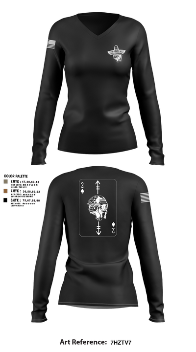 Savages 37324693 Women's Long Sleeve V-neck Shirt - 6