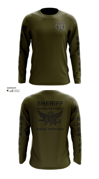 Long Sleeve Performance Shirt, Guadalupe County SWAT, Police, Teamtime, Team time, sublimation, custom sports apparel, team uniforms, spirit wear, spiritwear, sports uniforms, custom shirts, team store, custom team store, fundraiser sports, apparel fundraiser
