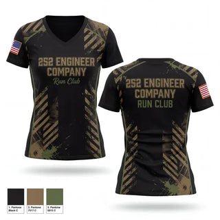 Womens Short Sleeve Vneck Shirt, 252 Engineer Company, Army, Teamtime, Team time, sublimation, custom sports apparel, team uniforms, spirit wear, spiritwear, sports uniforms, custom shirts, team store, custom team store, fundraiser sports, apparel fundraiser