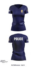 Otoe-Missouria Police Department  Women's Short Sleeve V-neck Shirt - 2