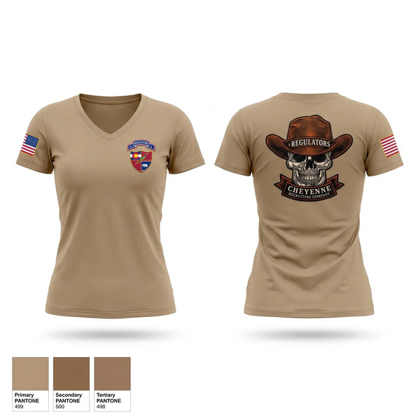Womens Short Sleeve Vneck Shirt, Cheyenne US Army Recruiting Company, Army, Teamtime, Team time, sublimation, custom sports apparel, team uniforms, spirit wear, spiritwear, sports uniforms, custom shirts, team store, custom team store, fundraiser sports, apparel fundraiser