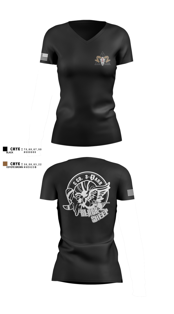 Womens Short Sleeve Vneck Shirt, C-Co, 3-1 AHB, 1ID, , Teamtime, Team time, sublimation, custom sports apparel, team uniforms, spirit wear, spiritwear, sports uniforms, custom shirts, team store, custom team store, fundraiser sports, apparel fundraiser