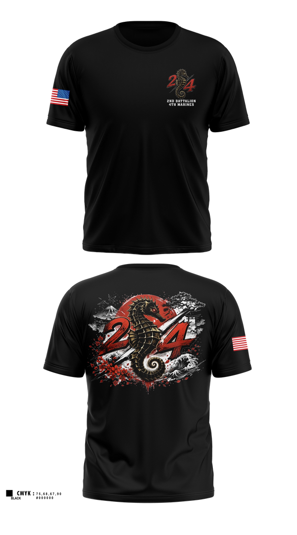 2nd Battalion 4th Marines Short Sleeve Performance Shirt - 4