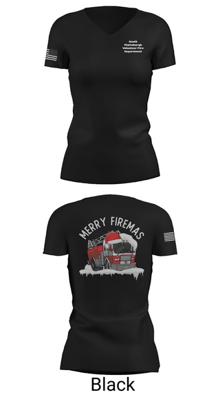 Womens Short Sleeve Vneck Shirt, South Plattsburgh Volunteer Fire Department, Fire Department, Teamtime, Team time, sublimation, custom sports apparel, team uniforms, spirit wear, spiritwear, sports uniforms, custom shirts, team store, custom team store, fundraiser sports, apparel fundraiser