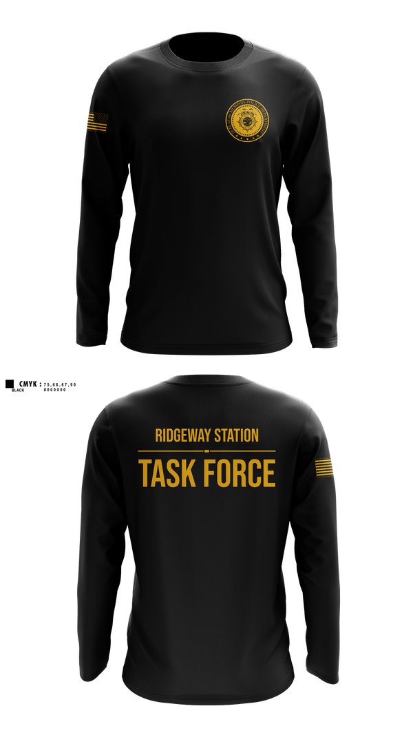Long Sleeve Performance Shirt, Ridgeway Station Task Force, Police, Teamtime, Team time, sublimation, custom sports apparel, team uniforms, spirit wear, spiritwear, sports uniforms, custom shirts, team store, custom team store, fundraiser sports, apparel fundraiser