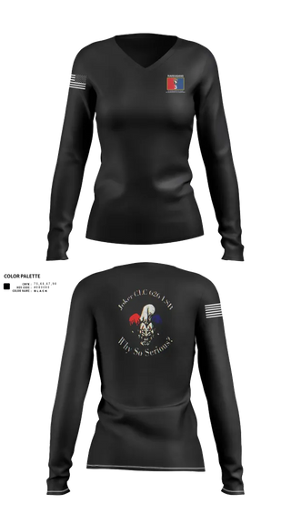 Womens Long Sleeve Vneck Shirt, Joker CLC, , Teamtime, Team time, sublimation, custom sports apparel, team uniforms, spirit wear, spiritwear, sports uniforms, custom shirts, team store, custom team store, fundraiser sports, apparel fundraiser