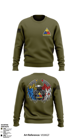 Crew Neck Sweatshirt, 1 AD CAB, Army, Teamtime, Team time, sublimation, custom sports apparel, team uniforms, spirit wear, spiritwear, sports uniforms, custom shirts, team store, custom team store, fundraiser sports, apparel fundraiser