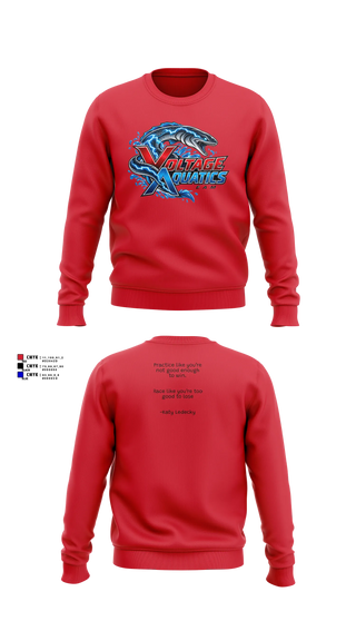 Crew Neck Sweatshirt, Voltage Team Store, Swimming, Teamtime, Team time, sublimation, custom sports apparel, team uniforms, spirit wear, spiritwear, sports uniforms, custom shirts, team store, custom team store, fundraiser sports, apparel fundraiser