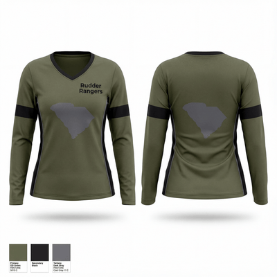 Rudder rangers 38907899 Women's Long Sleeve V-neck Shirt - 1