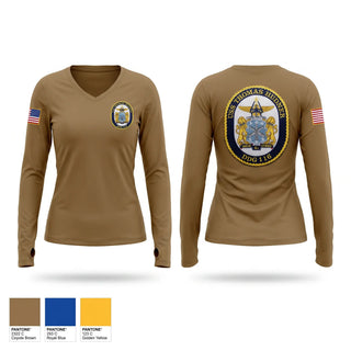 Womens Long Sleeve Vneck Shirt, Thomas Hudner, Navy, Teamtime, Team time, sublimation, custom sports apparel, team uniforms, spirit wear, spiritwear, sports uniforms, custom shirts, team store, custom team store, fundraiser sports, apparel fundraiser