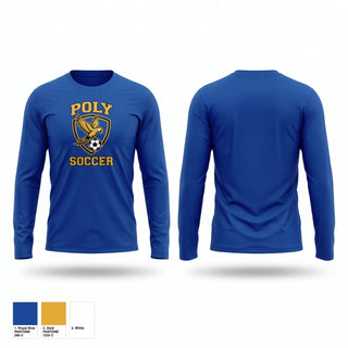 Long Sleeve Performance Shirt, Poly High School, Women's Soccer, Teamtime, Team time, sublimation, custom sports apparel, team uniforms, spirit wear, spiritwear, sports uniforms, custom shirts, team store, custom team store, fundraiser sports, apparel fundraiser