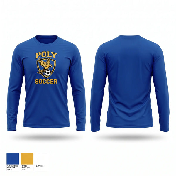 Long Sleeve Performance Shirt, Poly High School, Women's Soccer, Teamtime, Team time, sublimation, custom sports apparel, team uniforms, spirit wear, spiritwear, sports uniforms, custom shirts, team store, custom team store, fundraiser sports, apparel fundraiser