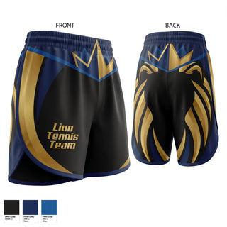 Womens Shorts, Lion Tennis Team, Tennis, Teamtime, Team time, sublimation, custom sports apparel, team uniforms, spirit wear, spiritwear, sports uniforms, custom shirts, team store, custom team store, fundraiser sports, apparel fundraiser