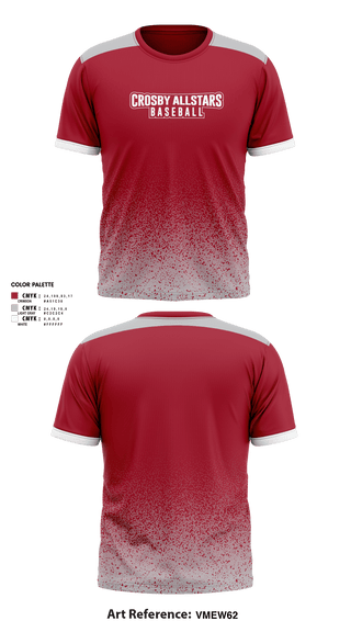Short Sleeve Performance Shirt, Crosby Allstars, Baseball, Teamtime, Team time, sublimation, custom sports apparel, team uniforms, spirit wear, spiritwear, sports uniforms, custom shirts, team store, custom team store, fundraiser sports, apparel fundraiser