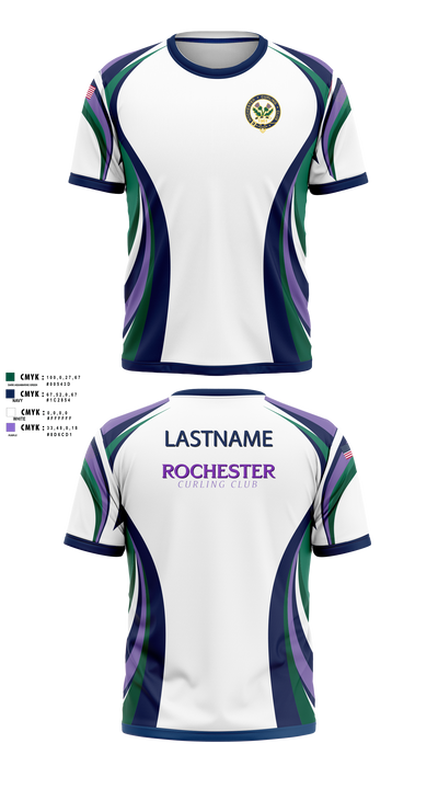 Rochester Curling Club Short Sleeve Performance Shirt - 102