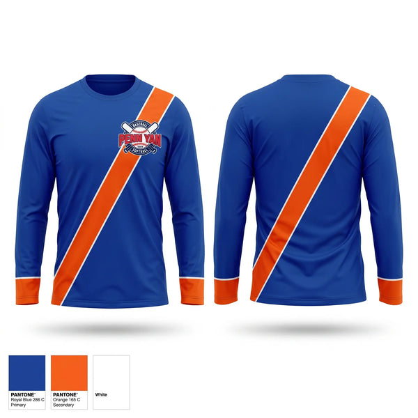 Long Sleeve Performance Shirt, Penn Yan Youth Baseball, Baseball, Teamtime, Team time, sublimation, custom sports apparel, team uniforms, spirit wear, spiritwear, sports uniforms, custom shirts, team store, custom team store, fundraiser sports, apparel fundraiser